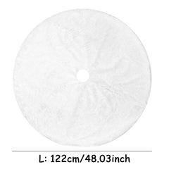 White Faux Fur Christmas Tree Skirt, 78, 90 or 122cm