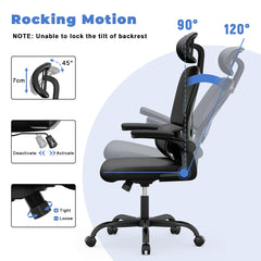 ErgoElite Mesh Office Chair – Adjustable High-Back Executive Seat with 3D Lumbar Support