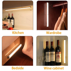 Wireless Motion Sensor LED Light – Rechargeable Night Light for Cabinets & Staircases