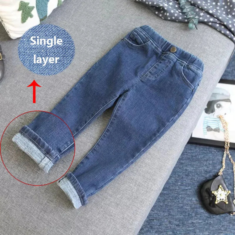 Kids' Fleece Lined Warm Jeans
