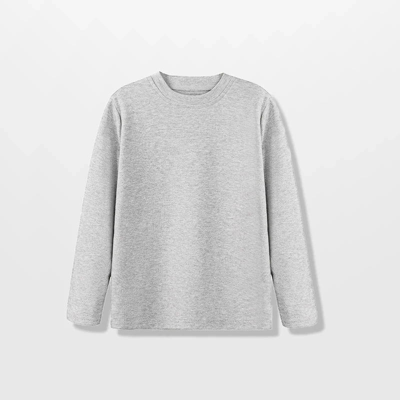 Kids' 100% Cotton Long Sleeve T-Shirt, 7 Colours
