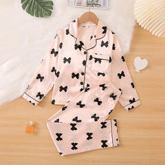 Girls' Satin Silk Pyjama Set – Long Sleeve Two-Piece Sleepwear