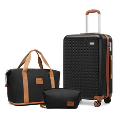 Kono Lightweight Carry-On Suitcase – 3-Piece Travel Set with TSA Lock