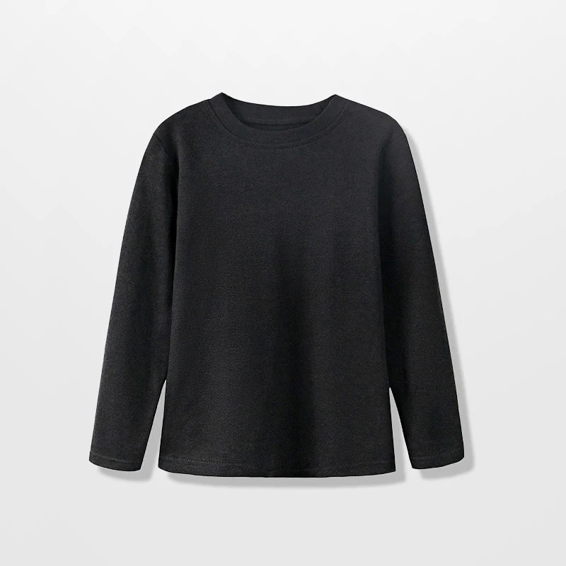 Kids' 100% Cotton Long Sleeve T-Shirt, 7 Colours