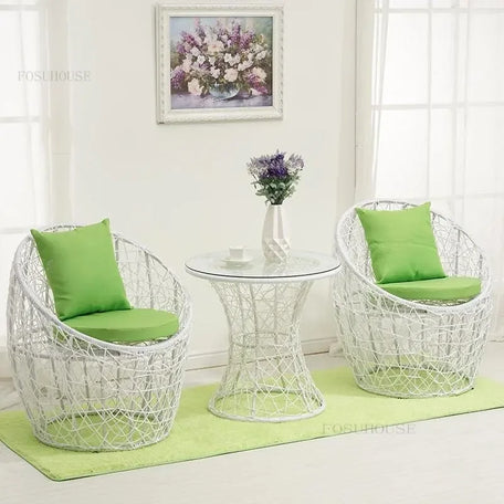 Modern Rattan Patio Set – 3-Piece Outdoor Furniture