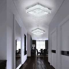 Modern Luxury Crystal LED Chandelier – Elegant Raindrop Pendant Light