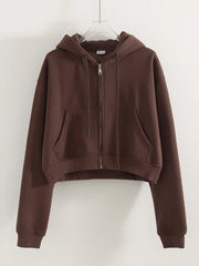 Women's Fleece Crop Hoodie and Joggers Set