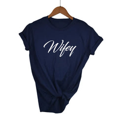 Hubby & Wifey Matching T-Shirt – Funny Casual Cotton Tee for Women