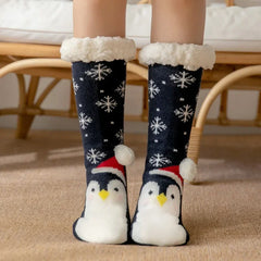 Women's Christmas Fluffy Slipper Socks
