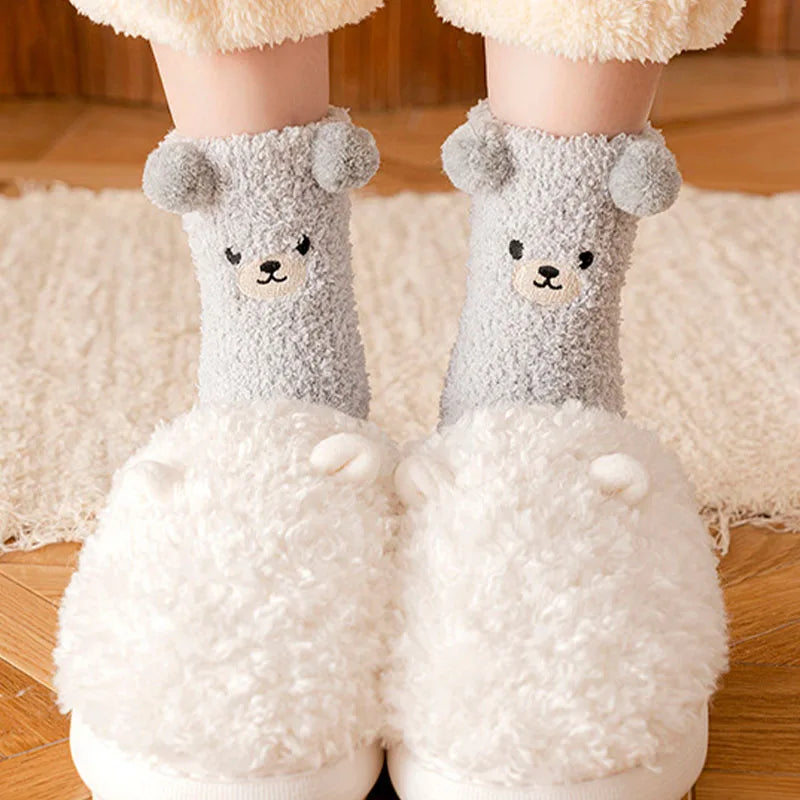 Women's Fluffy Teddy Bear Socks