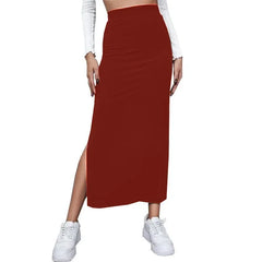 Women's High Waist Bodycon Maxi Skirt – Elegant Split Pencil Skirt