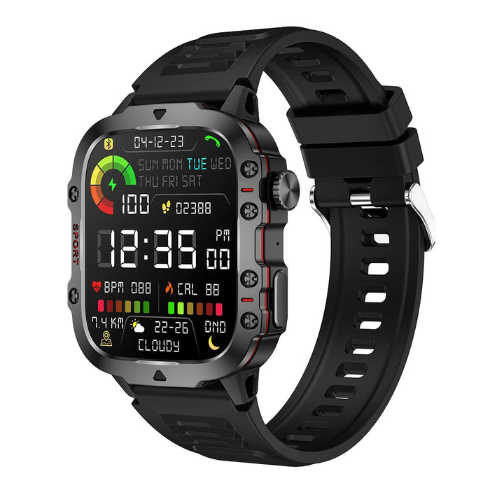 CRTORRS Smartwatch with Bluetooth Calling & Fitness Tracking, Black