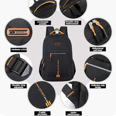 Men's Waterproof Business & Travel Backpack – Laptop & School Rucksack