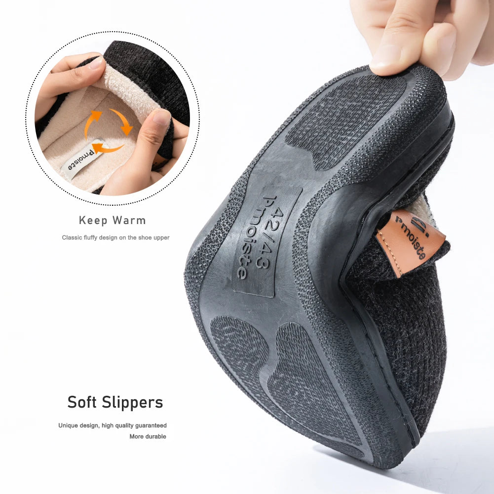 Men's Memory Foam Slippers, Non-Slip Sole, UK 6.5 to 15