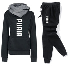 Women's Casual Tracksuit Set – Hooded Sweatshirt & Jogger Pants Outfit
