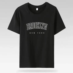 Brooklyn Letter Print Graphic T-Shirt – Y2K Harajuku Style