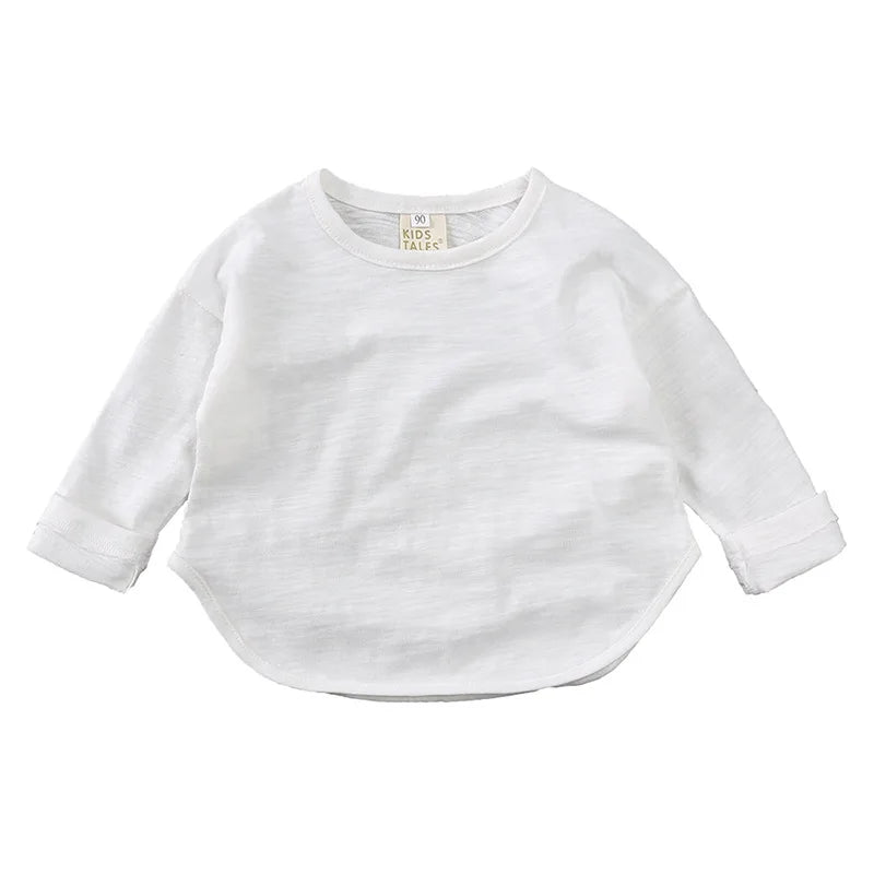 Kids' Cotton Long Sleeve Top, Relaxed Fit
