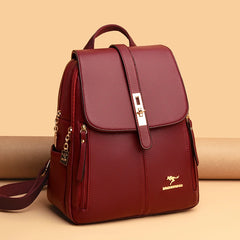 Luxury PU Leather Women's Backpack – Vintage Casual Daypack