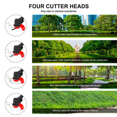 Conentool 24V Cordless Strimmer – Lightweight Garden Grass Trimmer with Dual Batteries & 15 Blades