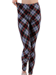Women's High-Waisted Plaid Leggings – Push-Up Fitness & Casual Trousers
