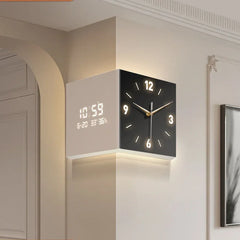 LuxeDual Two-Sided Silent Wall Clock