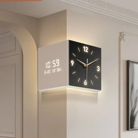 LuxeDual Two-Sided Silent Wall Clock