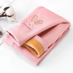 Girls' Fleece Lined Bunny Leggings