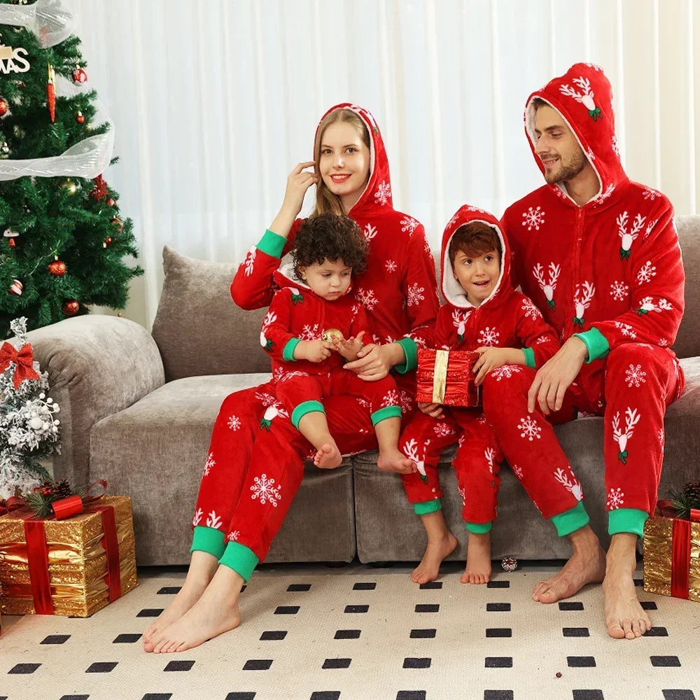 Flannel Warm Family Christmas Pyjamas Set