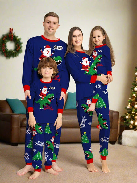 Festive Dinosaur Family Pyjama Set