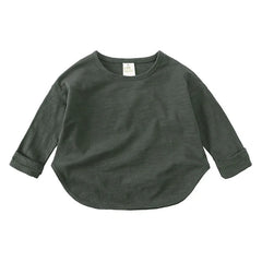 Kids' Cotton Long Sleeve Top, Relaxed Fit