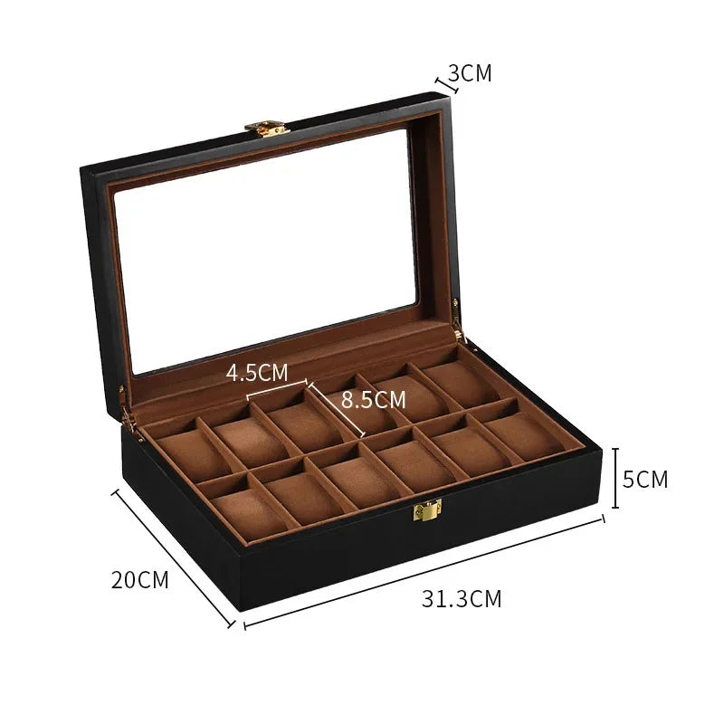 Wooden Watch Box, 1 to 12 Slots