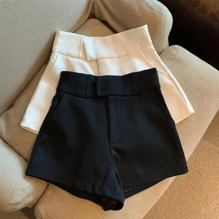 Women's High-Waisted A-Line Shorts, Slim Fit Casual Elegance