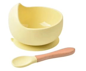 Silicone Suction Weaning Bowl and Spoon Set, 2 Piece