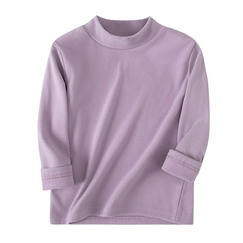 Kids' Brushed Mock Neck Top, Single or 3-Pack