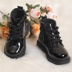Kids' Waterproof Lace-Up Boots with Zip