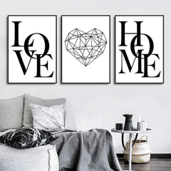 Nordic Love Canvas Art Set