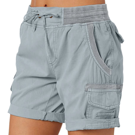 Women's Plus-Size Cargo Shorts – Loose-Fit Summer Hiking Shorts with Pockets