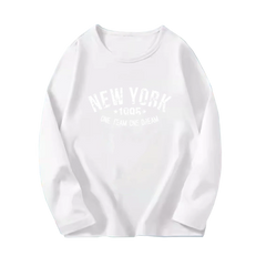 Girls' Paris Eiffel Tower Long-Sleeve Cotton T-Shirt