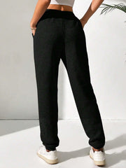 Women’s Solid Joggers – Casual Sweatpants for Autumn & Winter