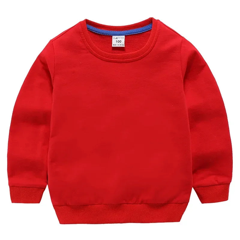 Kids' Cotton Crew Neck Sweatshirt, 10 Colours