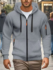 Zippered Warmth Men's Casual Hoodie Jacket