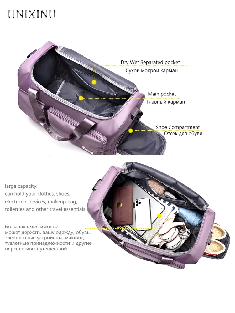 Weekender Holdall Bag with Shoe Compartment