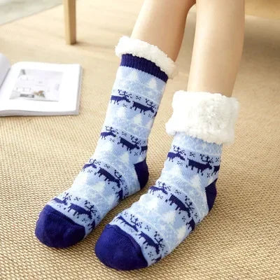 Women's Christmas Fluffy Slipper Socks