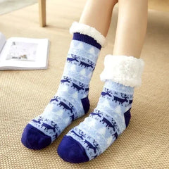 Women's Christmas Fluffy Slipper Socks