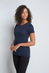 Women's Crew Neck T-Shirt – Cotton Modal, UK 8-18, Made in Portugal
