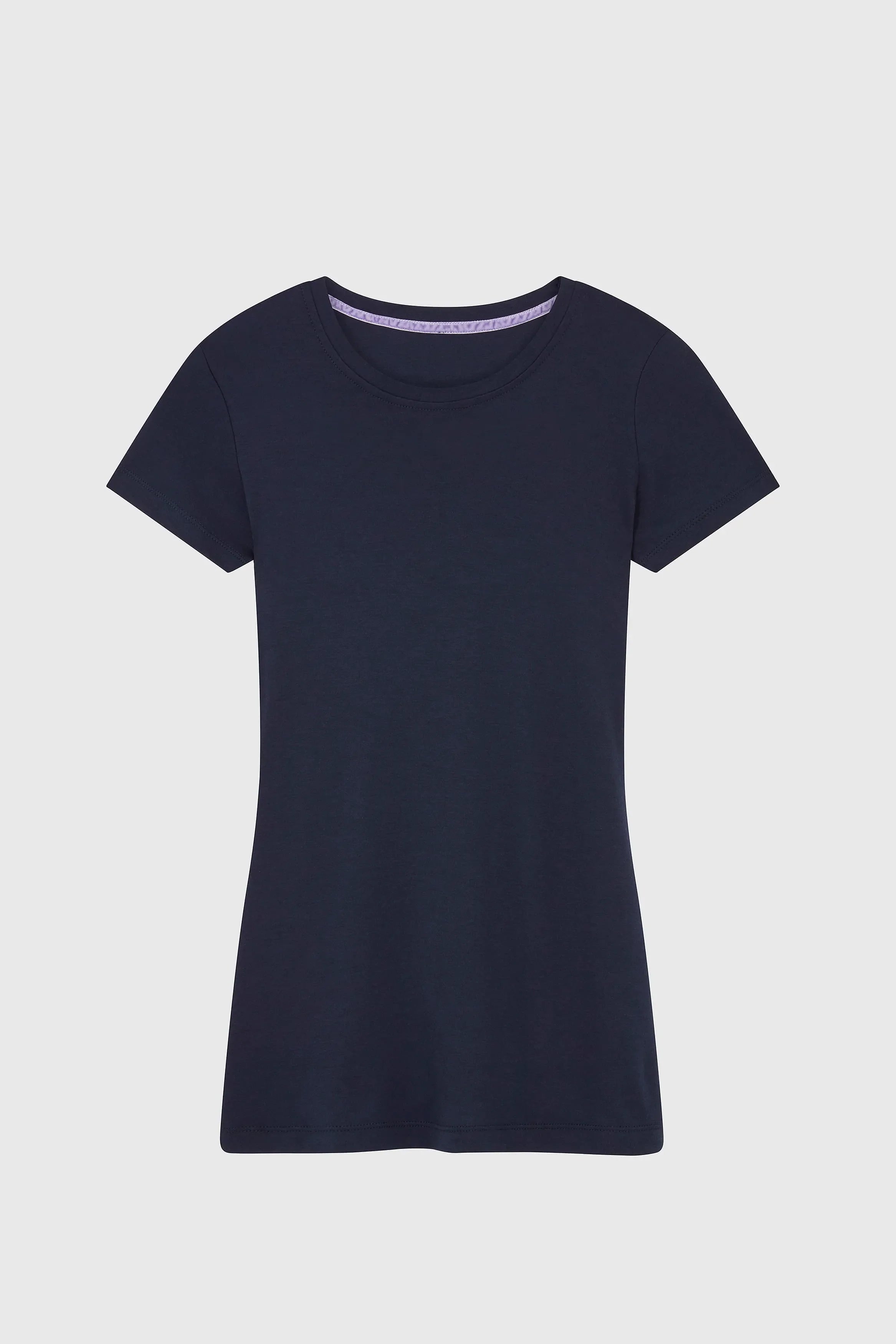 Women's Crew Neck T-Shirt – Cotton Modal, UK 8-18, Made in Portugal