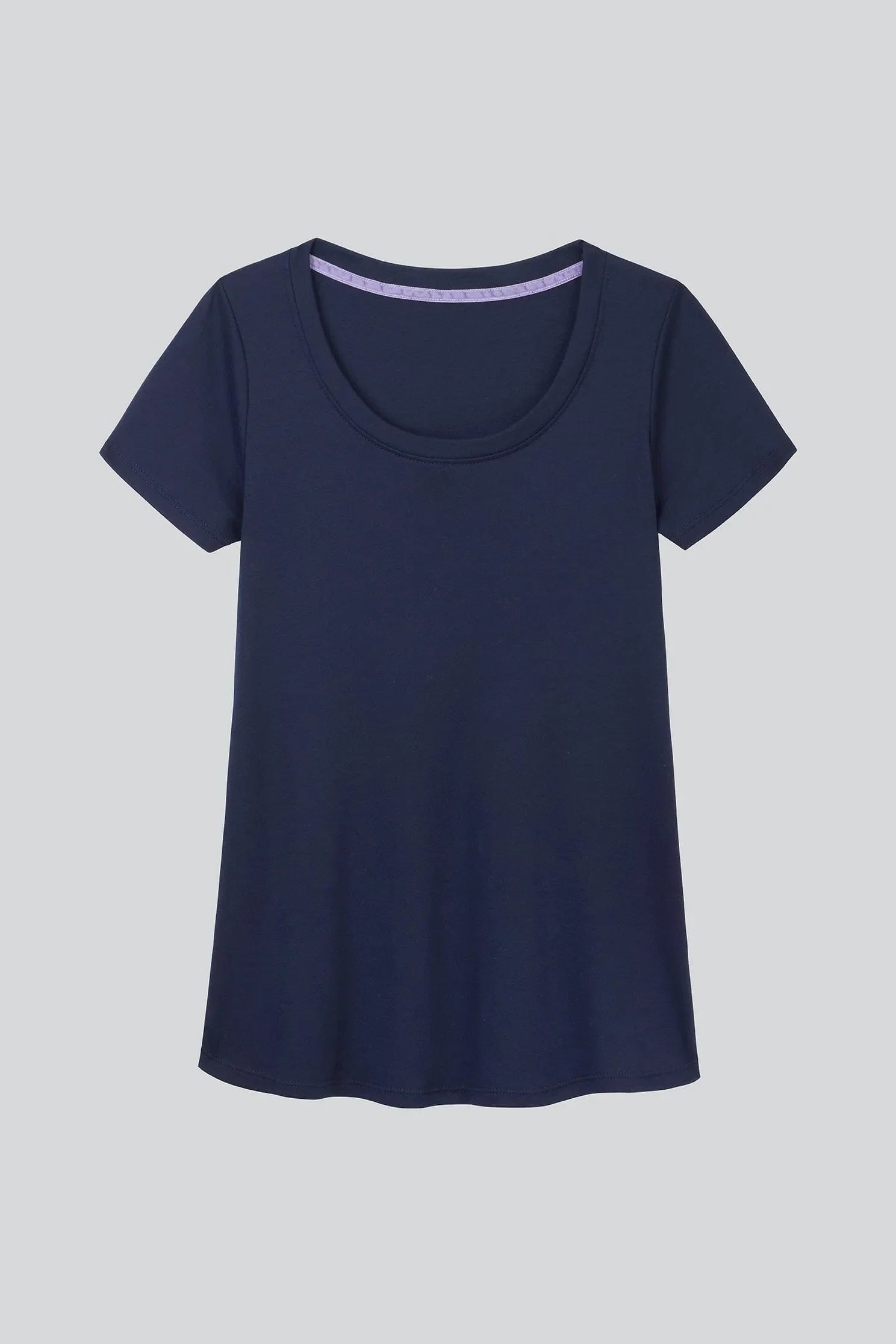 Women's Scoop Neck T-Shirt – Cotton Modal, UK 6-18, Made in Portugal