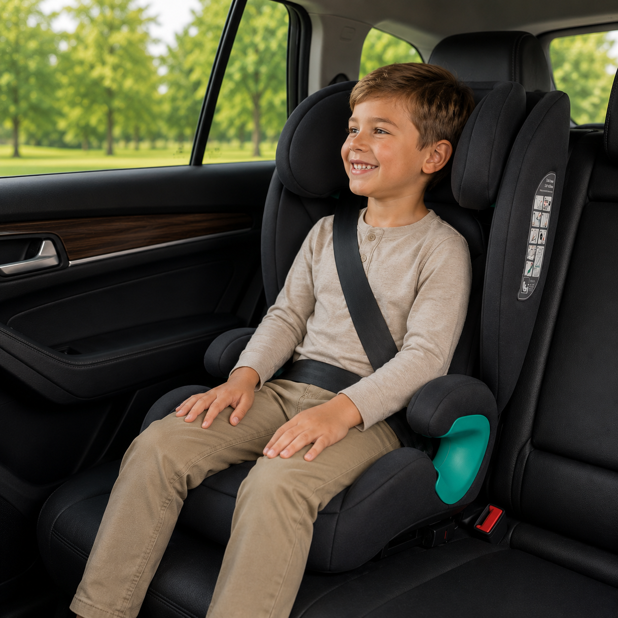 Stepup i-Size ISOFIX High-Back Booster – Slate Mist, 4-12 Years