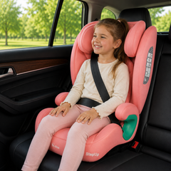 Stepup i-Size ISOFIX High-Back Booster – Blush Rose, 4-12 Years
