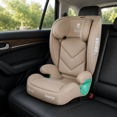 Stepup i-Size ISOFIX High-Back Booster – Latte Beige, 4-12 Years